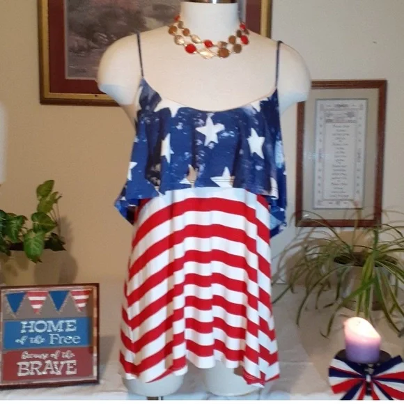 Patriotic Star and Stripe Tank Top - Picture 3 of 6
